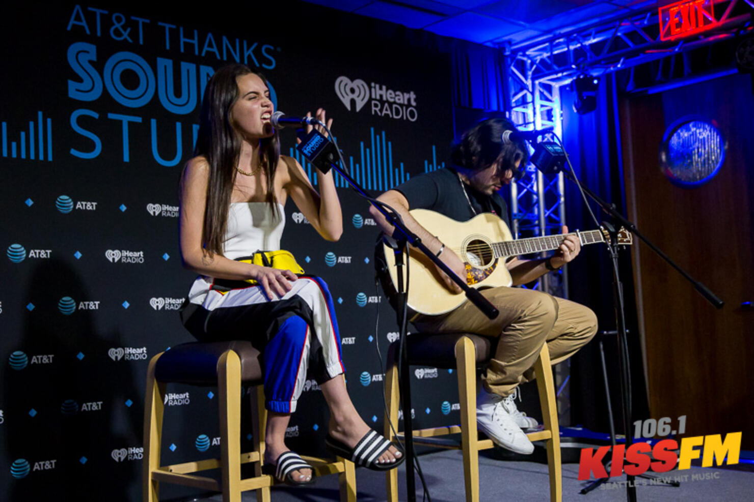 Bea Miller in the AT&T Thanks Sound Studio