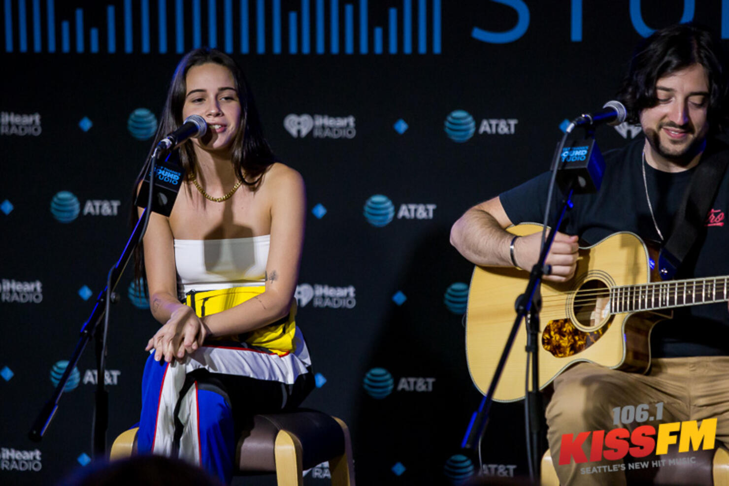 Bea Miller in the AT&T Thanks Sound Studio