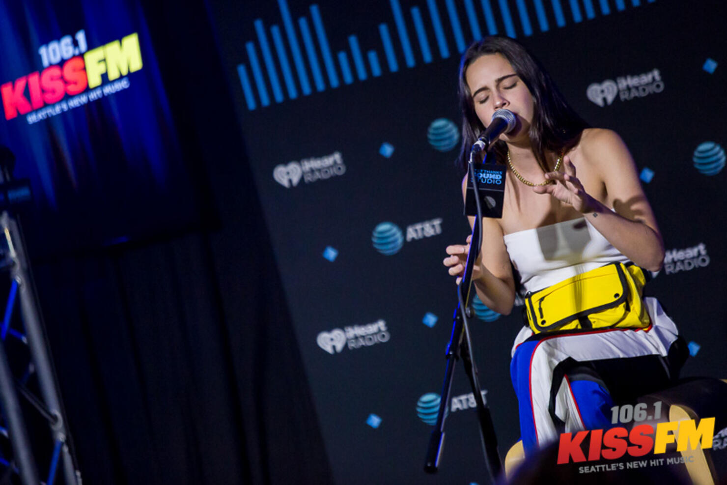 Bea Miller in the AT&T Thanks Sound Studio