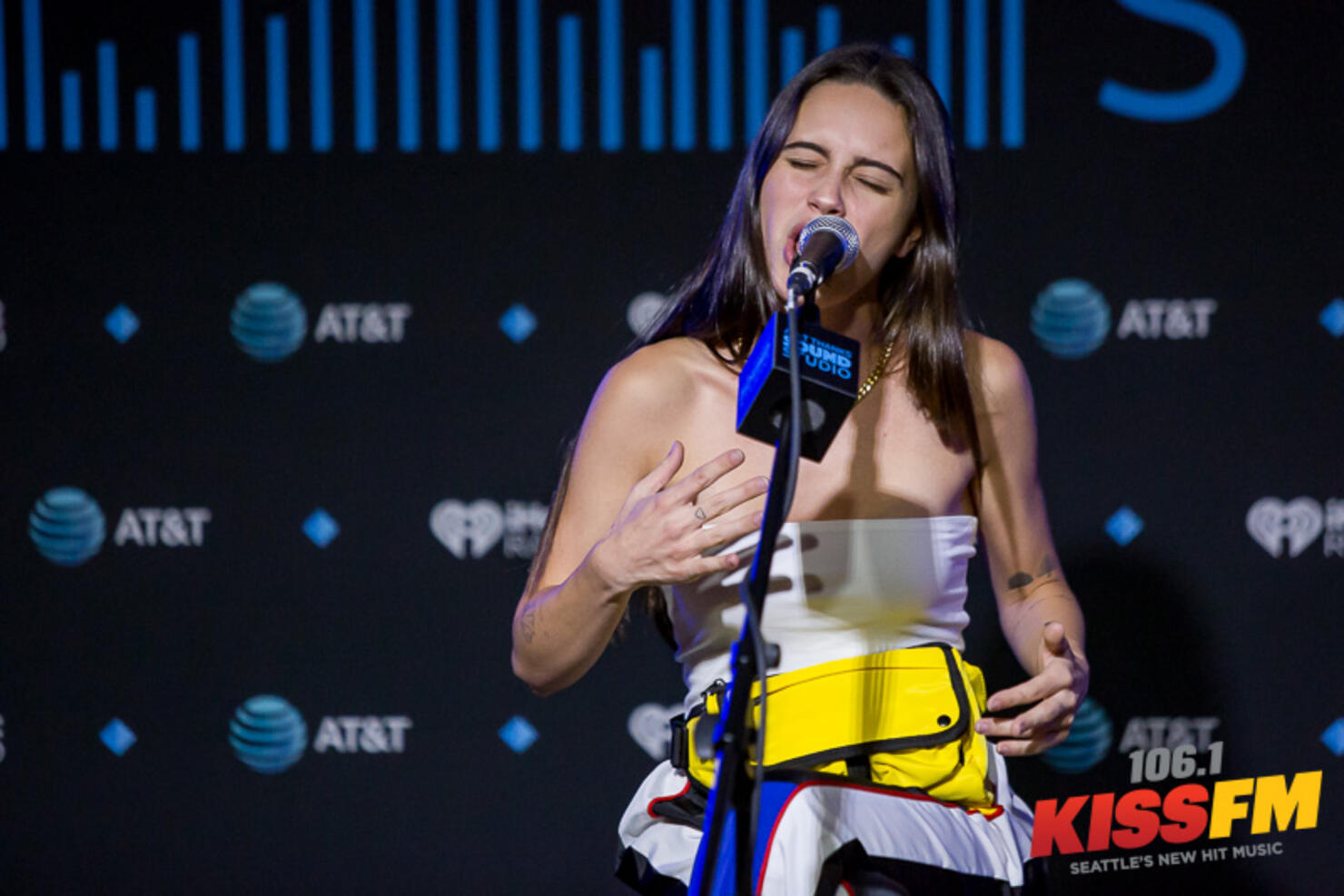 Bea Miller in the AT&T Thanks Sound Studio