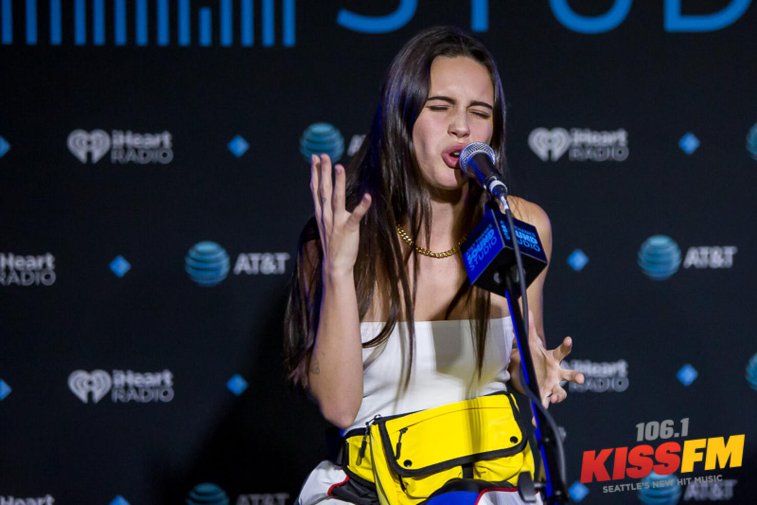 Bea Miller in the AT&T Thanks Sound Studio