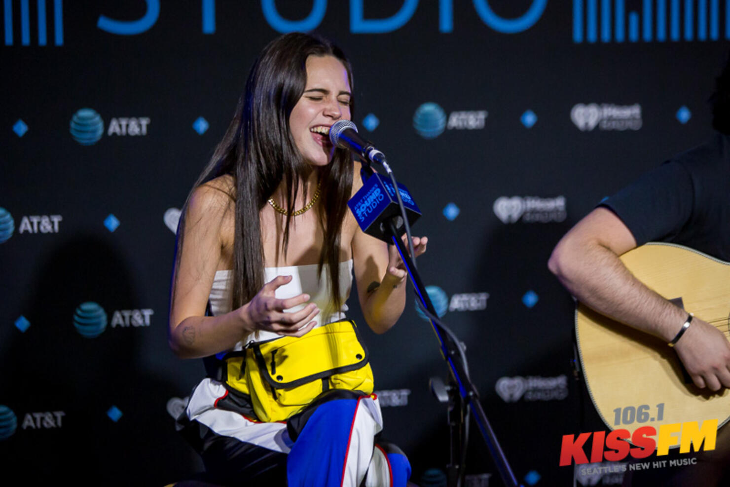 Bea Miller in the AT&T Thanks Sound Studio