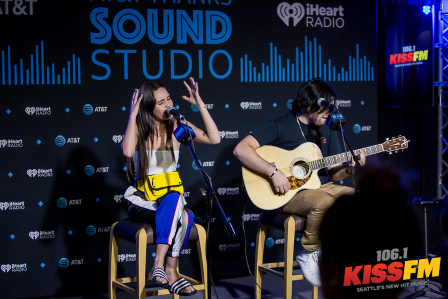 Bea Miller in the AT&T Thanks Sound Studio