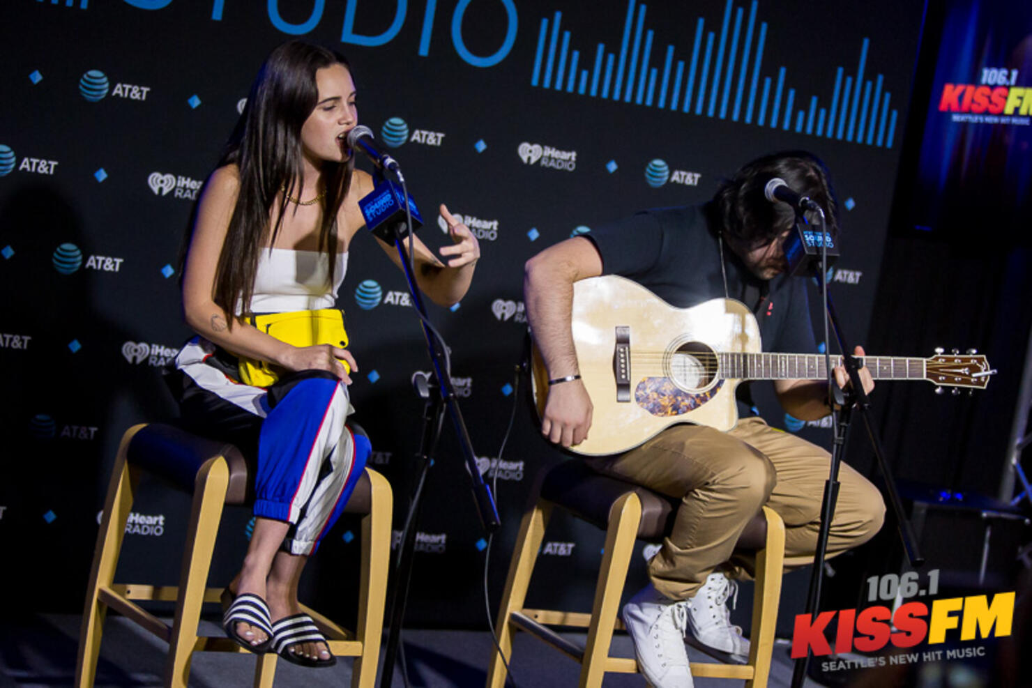 Bea Miller in the AT&T Thanks Sound Studio