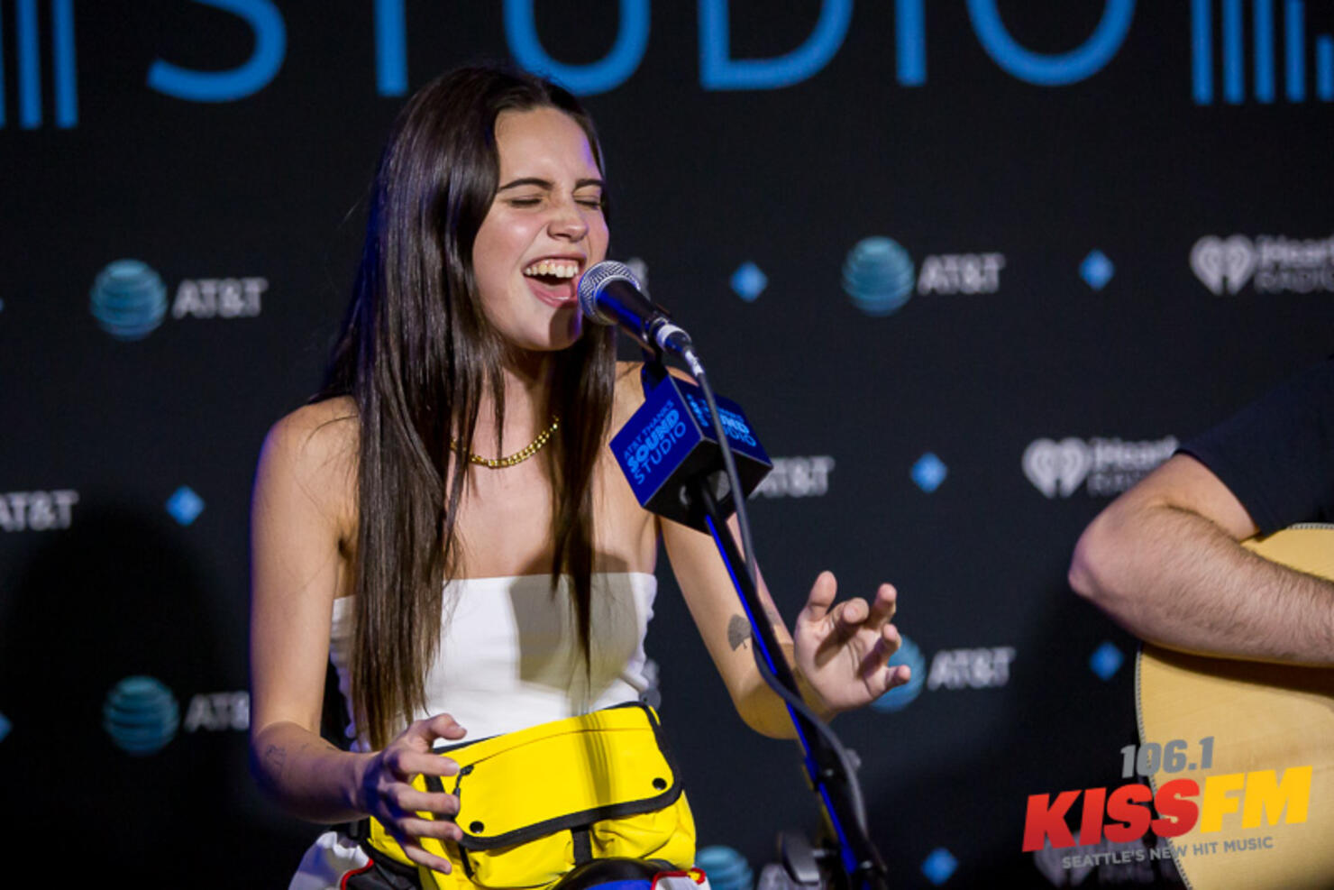 Bea Miller in the AT&T Thanks Sound Studio