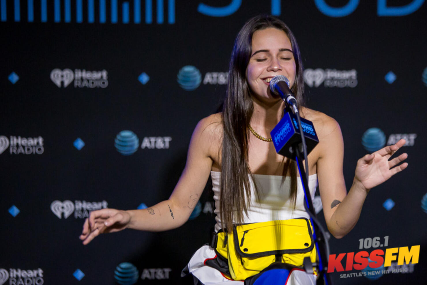 Bea Miller in the AT&T Thanks Sound Studio
