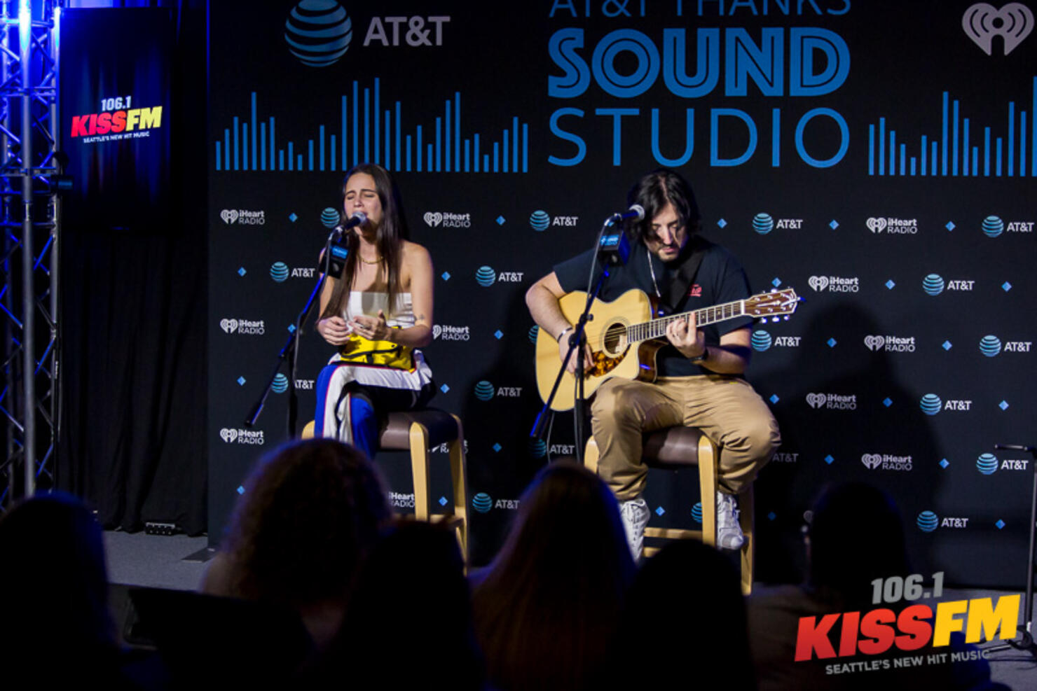 Bea Miller in the AT&T Thanks Sound Studio