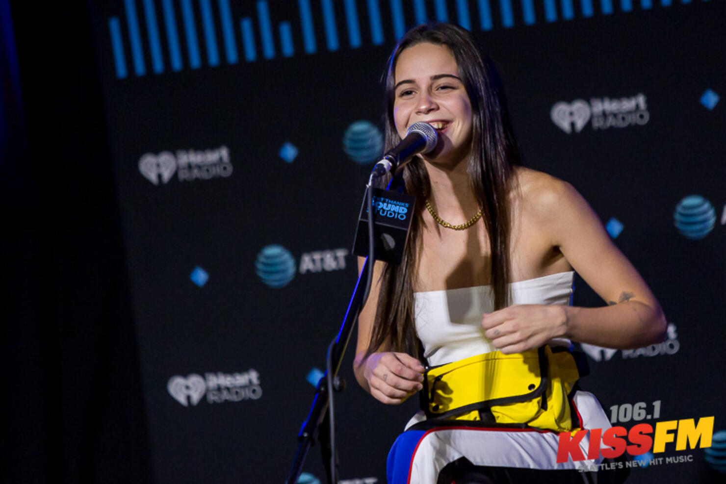 Bea Miller in the AT&T Thanks Sound Studio