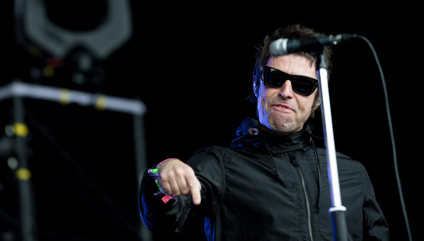 Watch Liam Gallagher React to a Fish Being Thrown on Stage