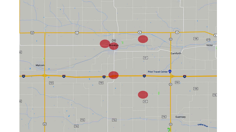 Investigators zoom in on five key locations in search for Mollie Tibbetts