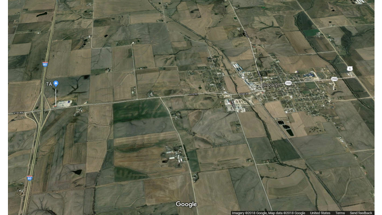 TA Truck stop (L) and City of Brooklyn, Iowa - Google Maps