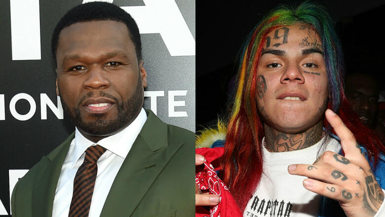 Shots Fired As 50 Cent & Tekashi 6ix9ine Film Music Video | iHeart