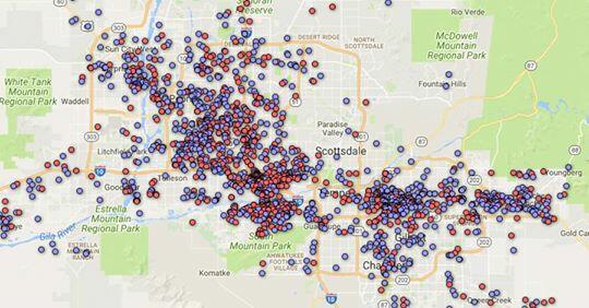 Map Shows Registered Sex Offenders In Phoenix Neighborhoods Iheart