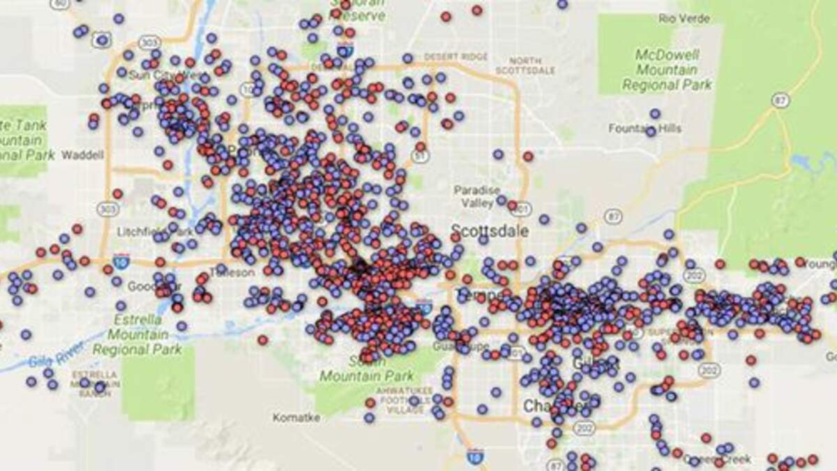 Map Shows Registered Sex Offenders In Phoenix Neighborhoods | 104.3 MYFM