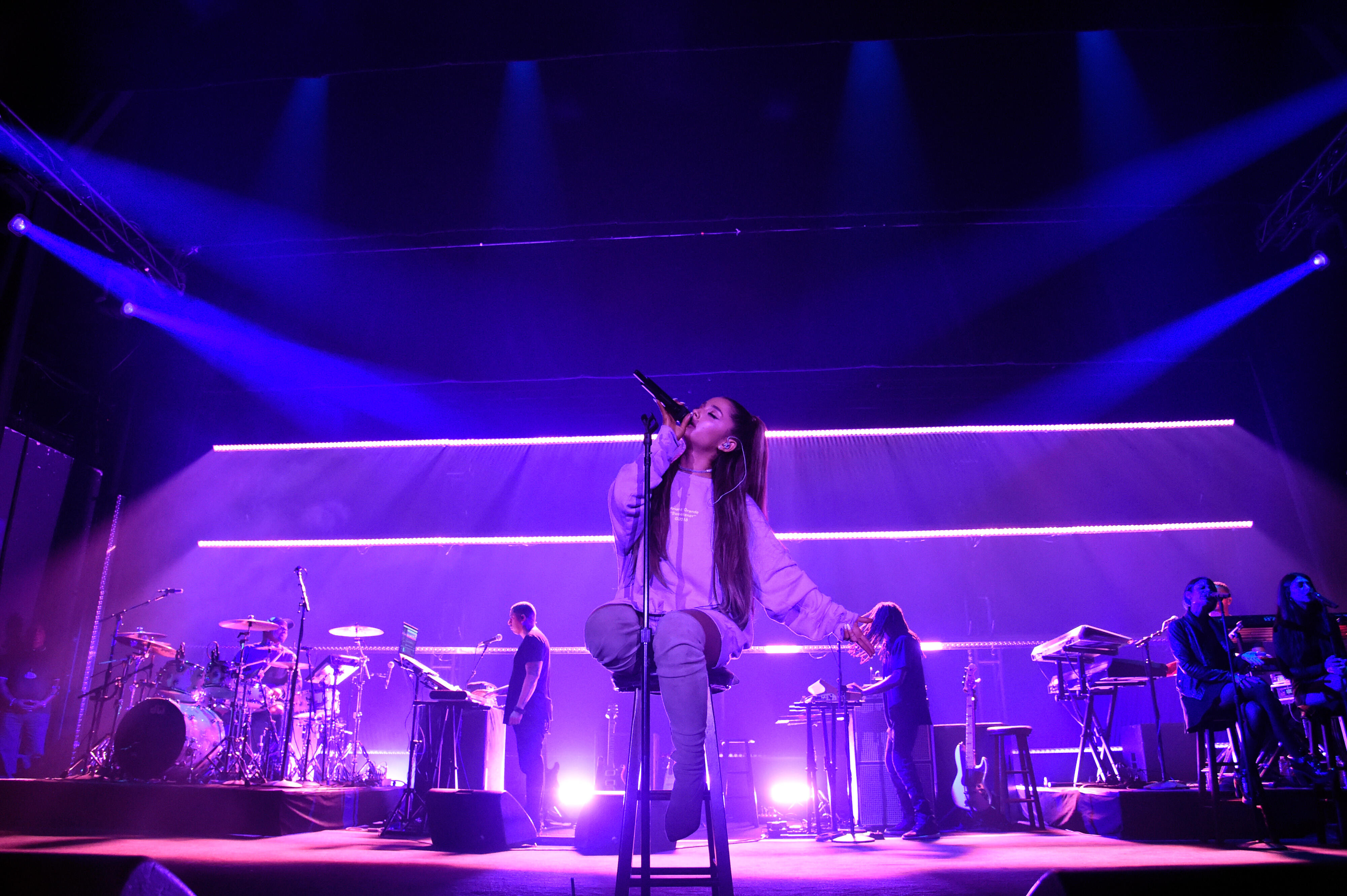 They are at the concert. народ на концерте. зрители ликуют. People on concert. People at the concert.