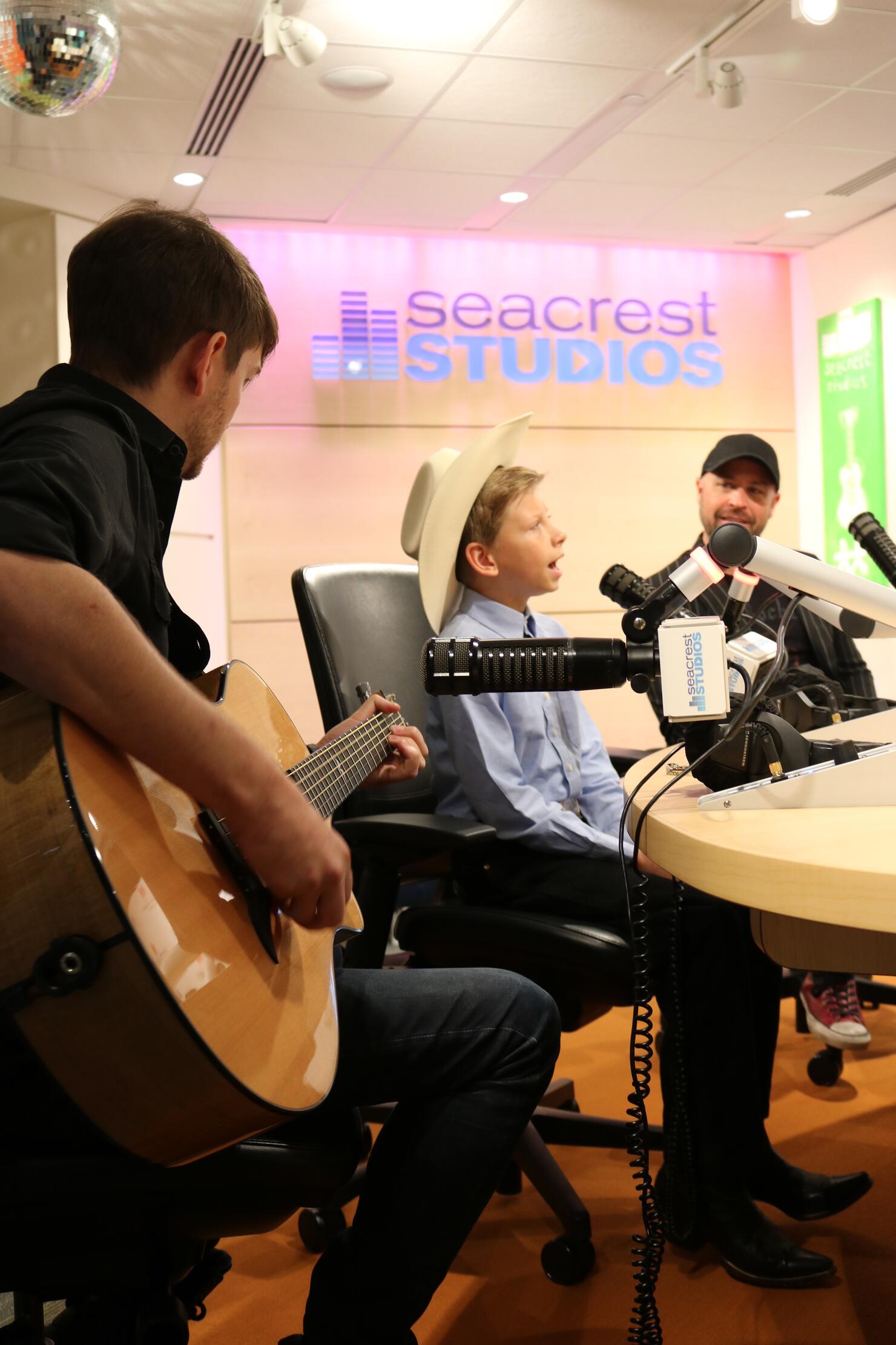 Mason Ramsey and Cody Alan At Vanderbilt Medical Center's Ryan Seacrest Studios