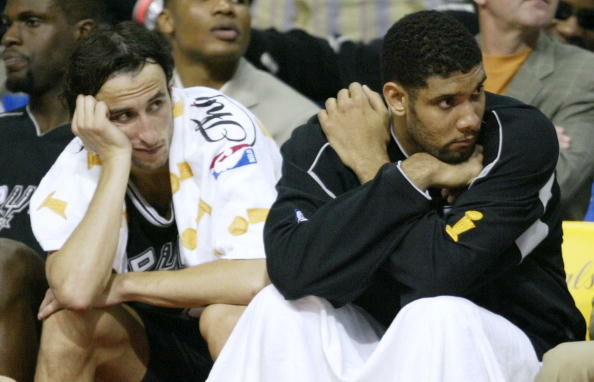 Manu Ginobili and Tim Duncan 