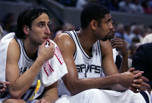 Manu Ginobili and Tim Duncan