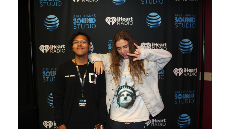 Yung Pinch in the AT&T Thanks Sound Studio at KUBE 93.3
