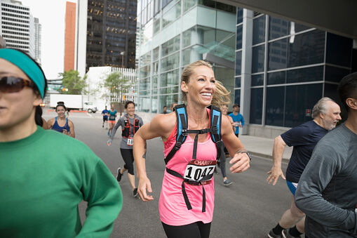 Getty-Woman Running Marathon