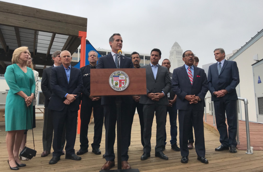 First Temporary Homeless Shelter in Garcetti's Citywide Program to Open - Thumbnail Image