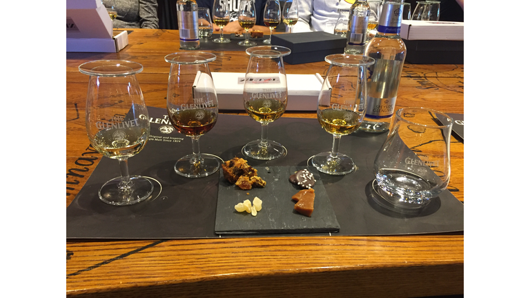 Whiskey tasting at Glenlivet