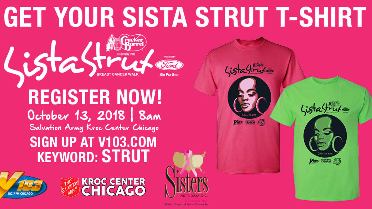 Check Out the Shirts for the 2018 Sista Strut Breast Cancer Walk