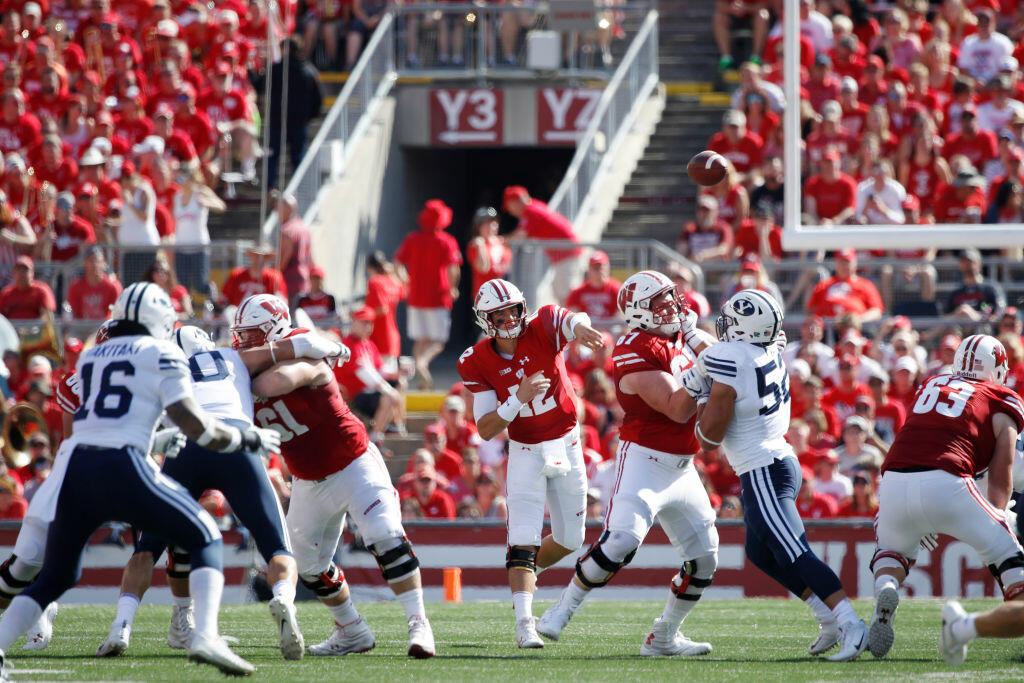 Alex Hornibrook says the Badgers are already past the loss to BYU - Thumbnail Image