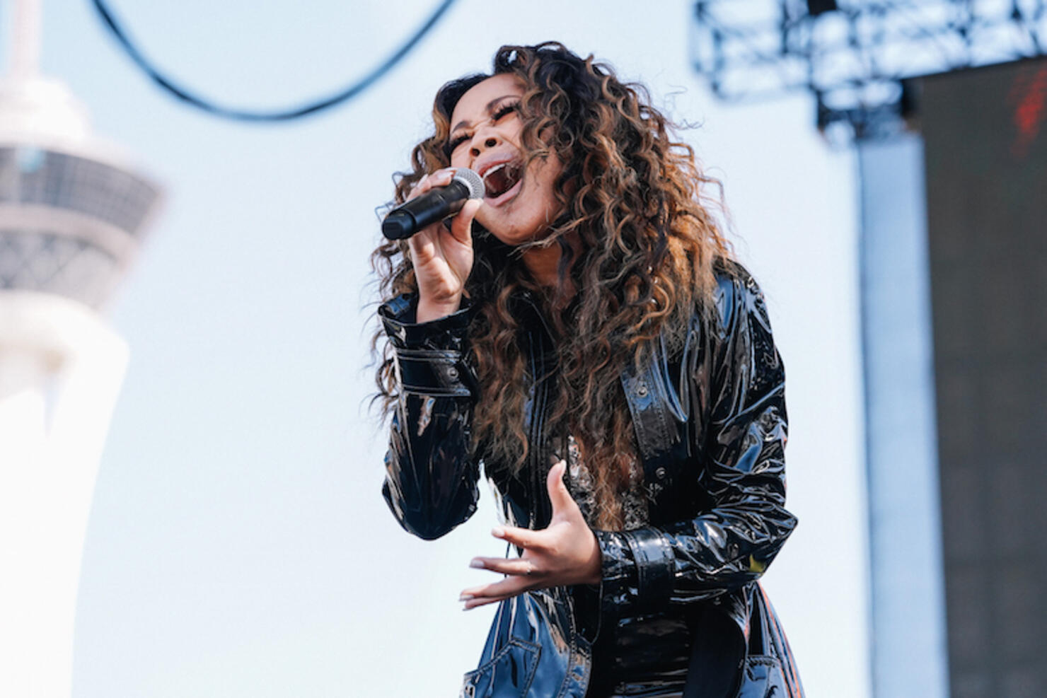 Evvie McKinney performs at the Daytime Stage at the iHeartRadio Music Festival