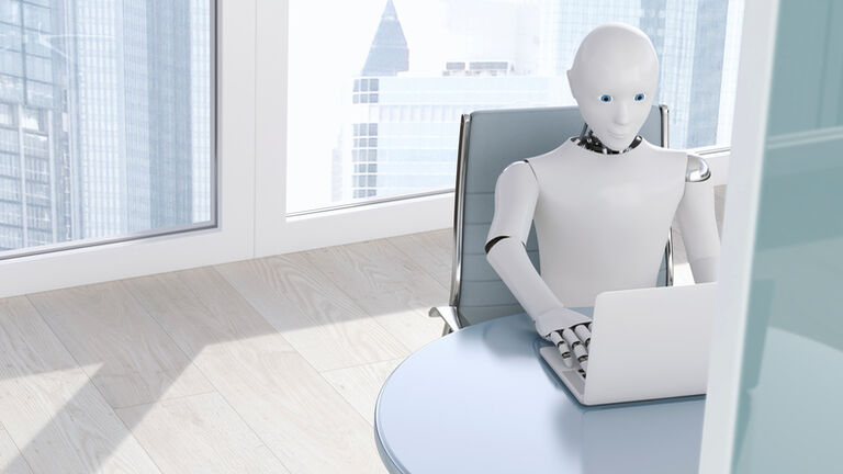 Robot In Office | GettyImages-675020313