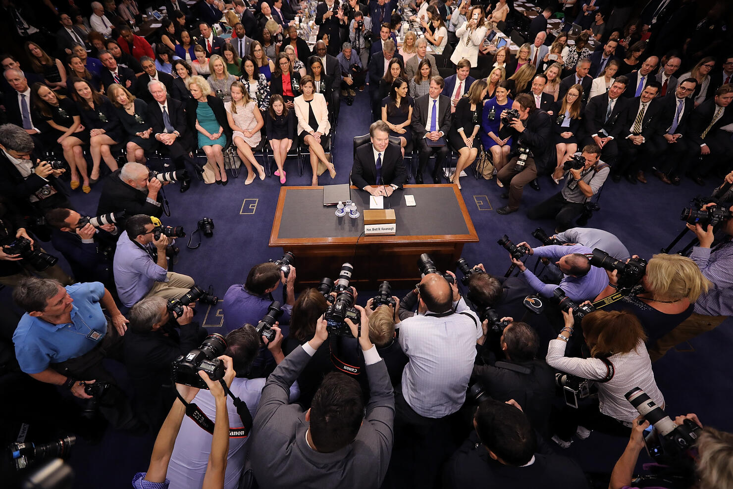 BRett kavanaugh arrives for testimony in front of the Senate Judiciary Committee