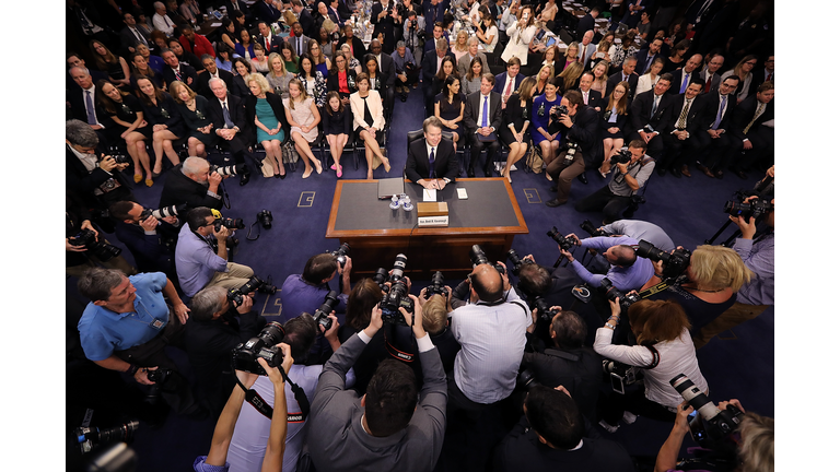 BRett kavanaugh arrives for testimony in front of the Senate Judiciary Committee