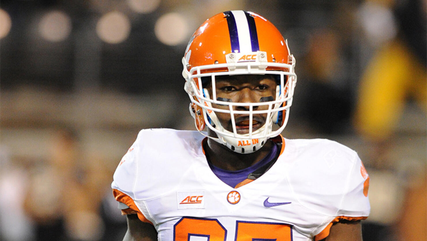 Clemson Tigers running back C.J. Fuller (27) at BB&T Field in Winston-Salem