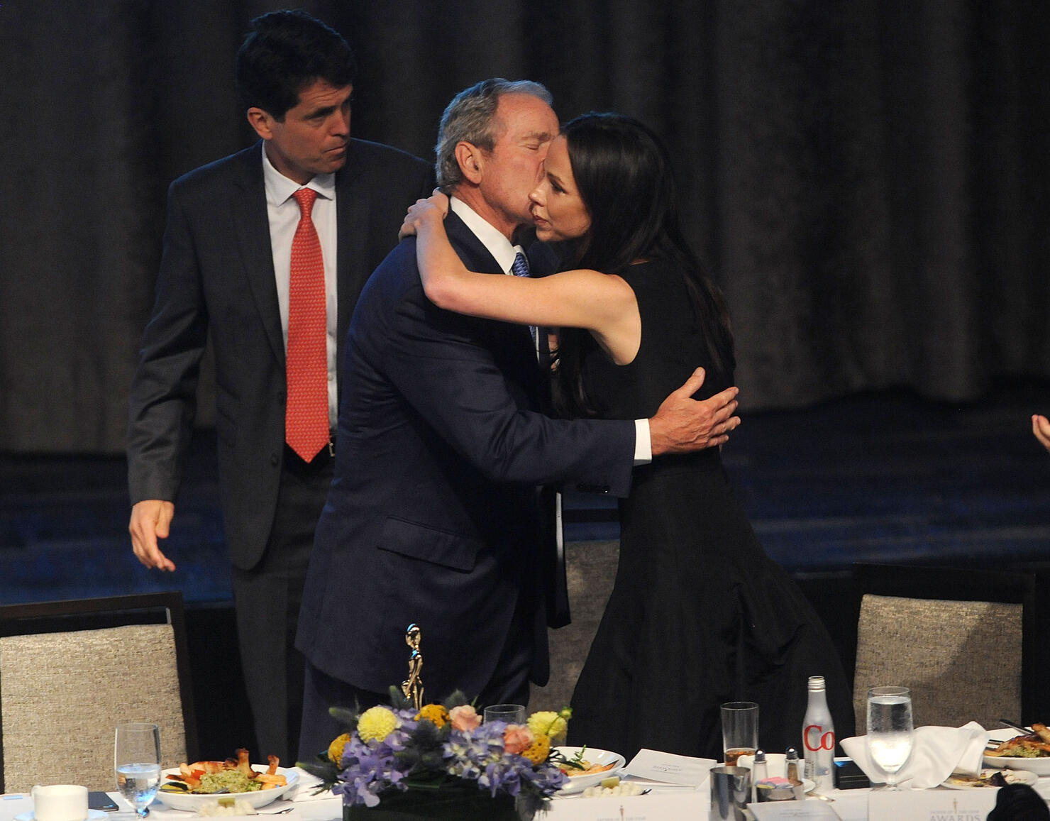 NEW YORK, NY - JUNE 18: Former President of the United States George W. Bush(L) and daughter Barbara Bush attend the 2015 Father Of The Year Luncheon Awards at the New York Hilton on June 18, 2015 in New York City. (Photo by Brad Barket/Getty Images)