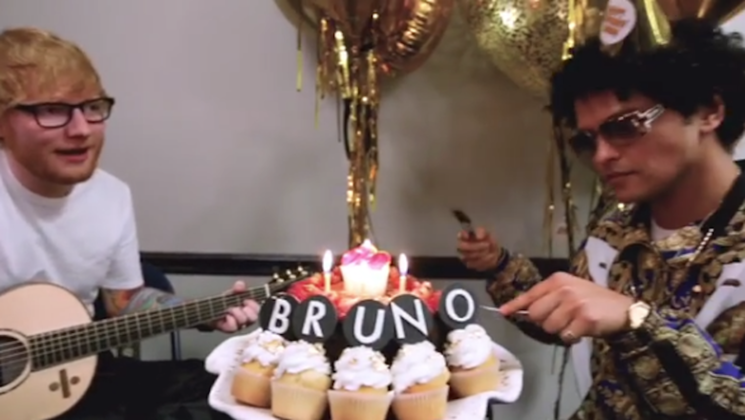 bruno mars birthday ed sheeran