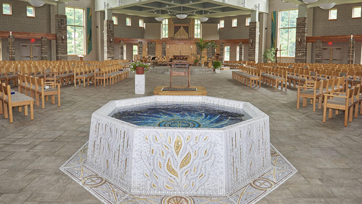 Catholic Church baptismal font