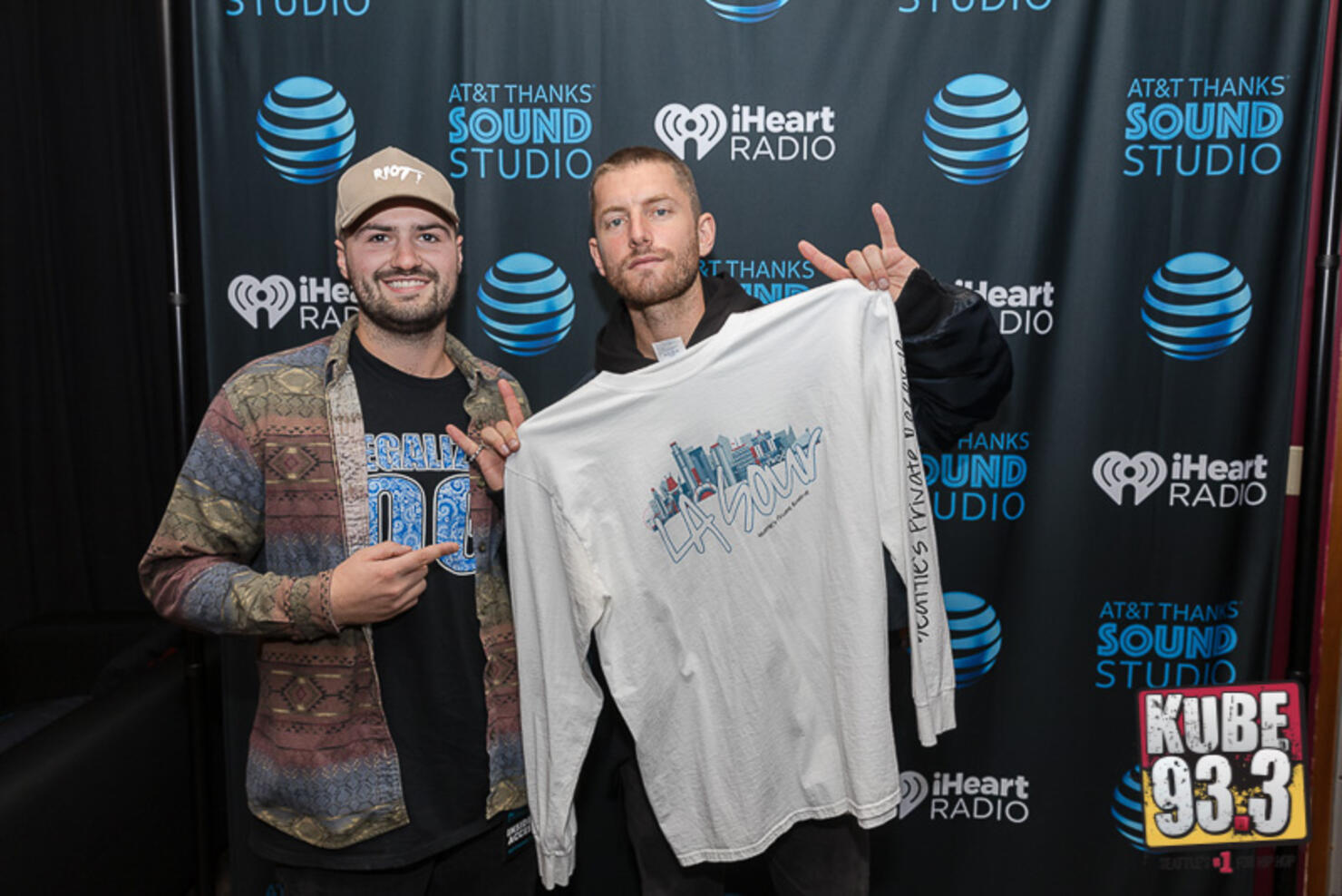 Marc E. Bassy in the AT&T Thanks Sound Studio at KUBE 93.3