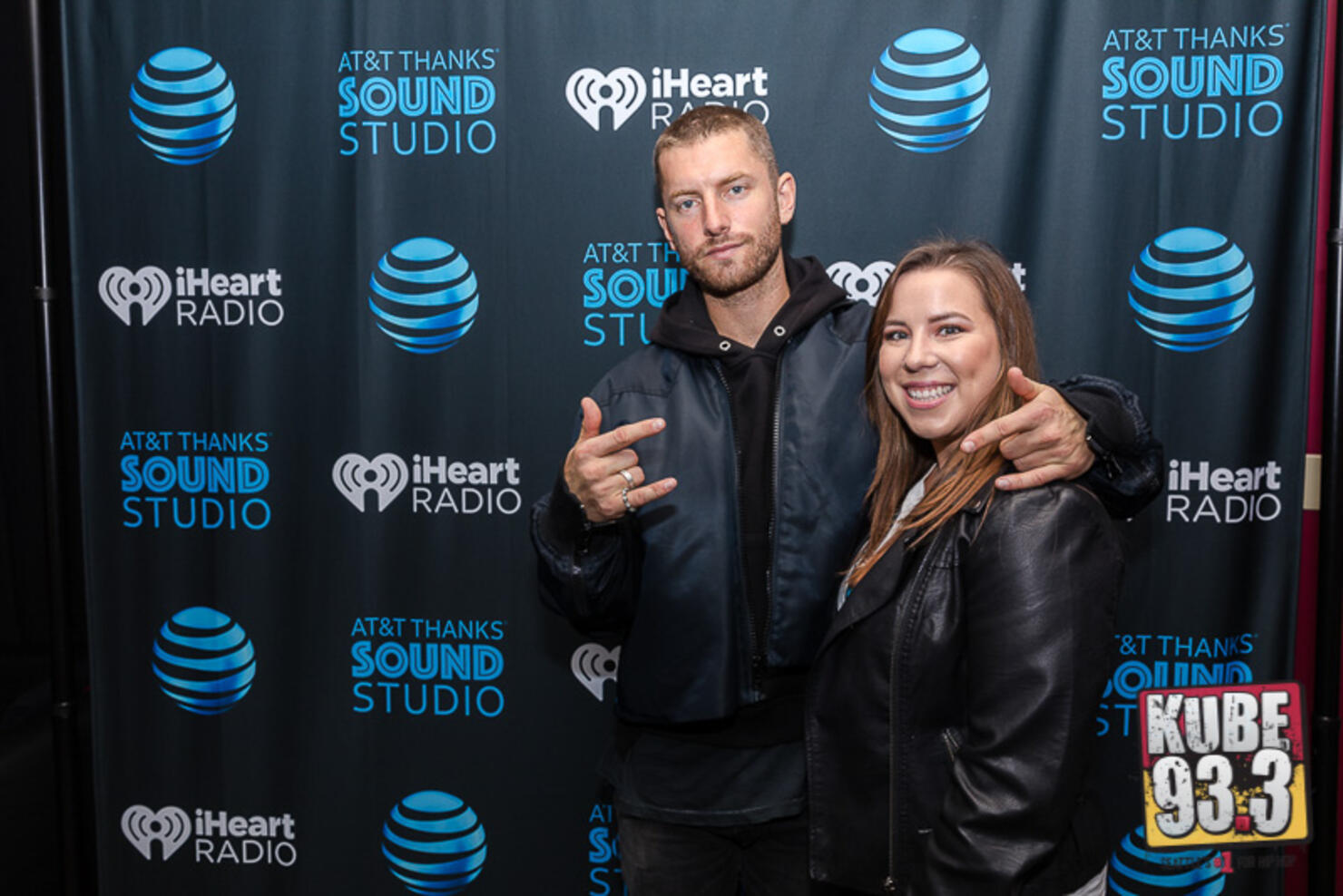 Marc E. Bassy in the AT&T Thanks Sound Studio at KUBE 93.3