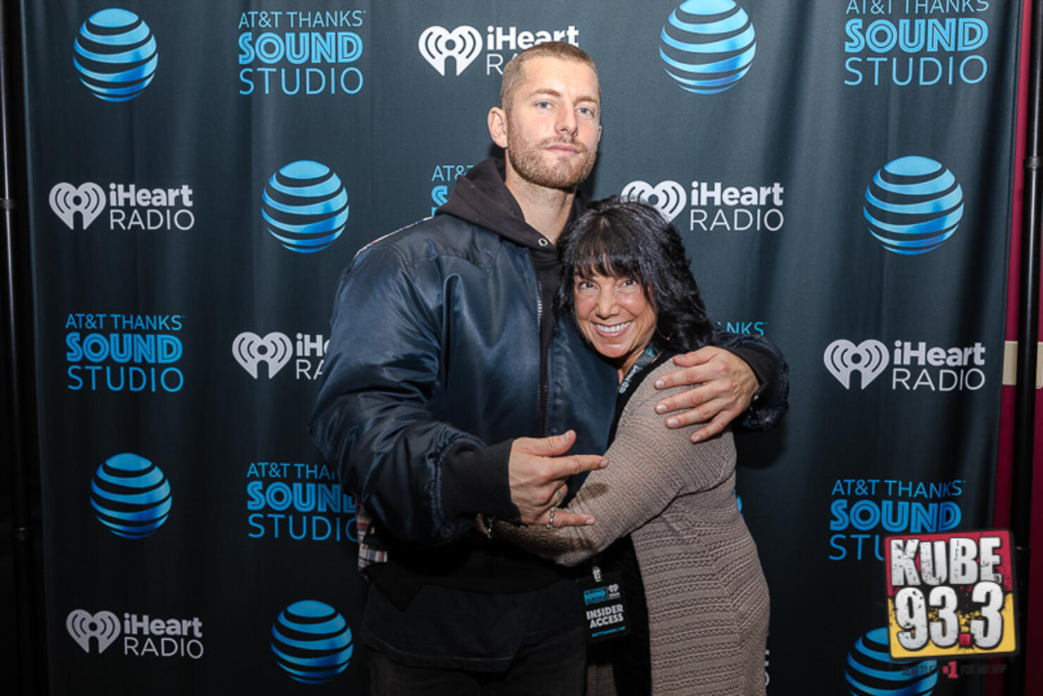 Marc E. Bassy in the AT&T Thanks Sound Studio at KUBE 93.3