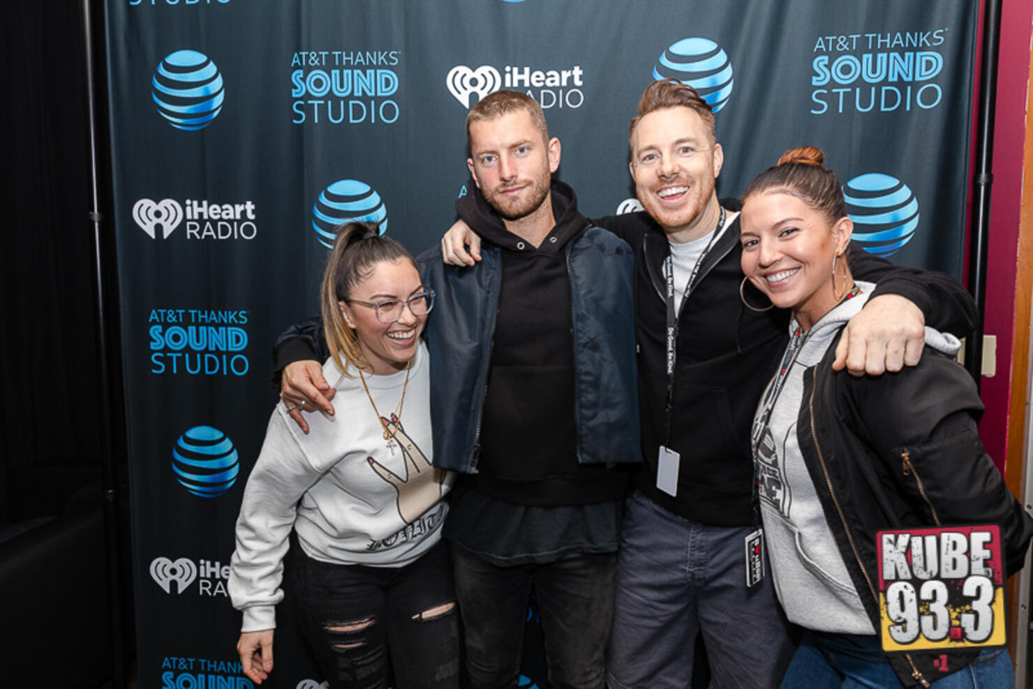 Marc E. Bassy in the AT&T Thanks Sound Studio at KUBE 93.3