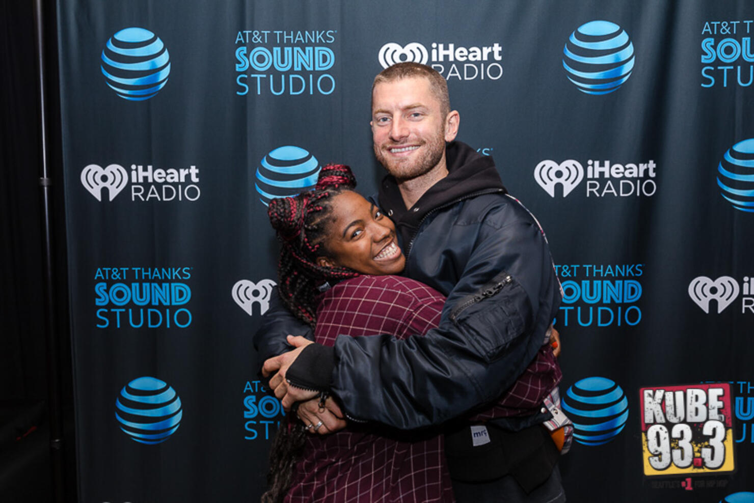 Marc E. Bassy in the AT&T Thanks Sound Studio at KUBE 93.3