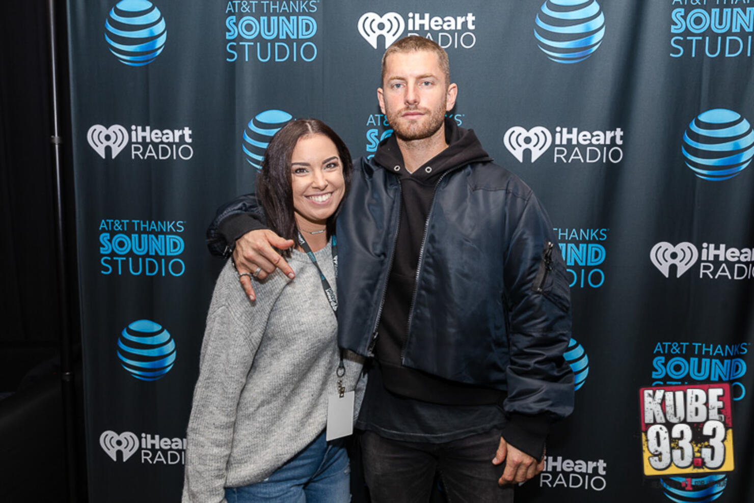 Marc E. Bassy in the AT&T Thanks Sound Studio at KUBE 93.3