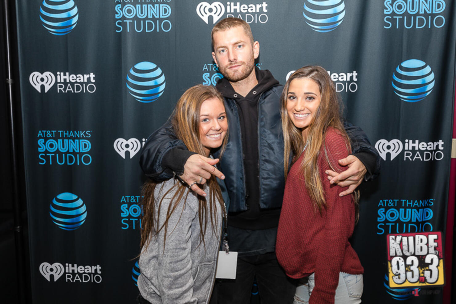 Marc E. Bassy in the AT&T Thanks Sound Studio at KUBE 93.3