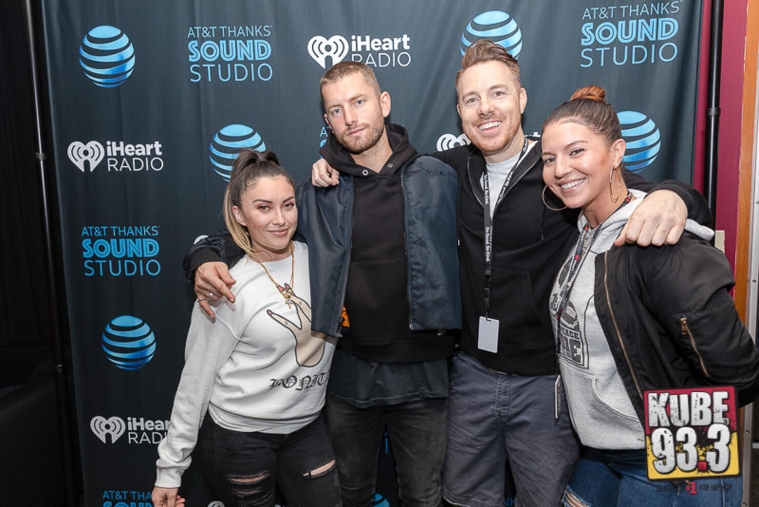 Marc E. Bassy in the AT&T Thanks Sound Studio at KUBE 93.3