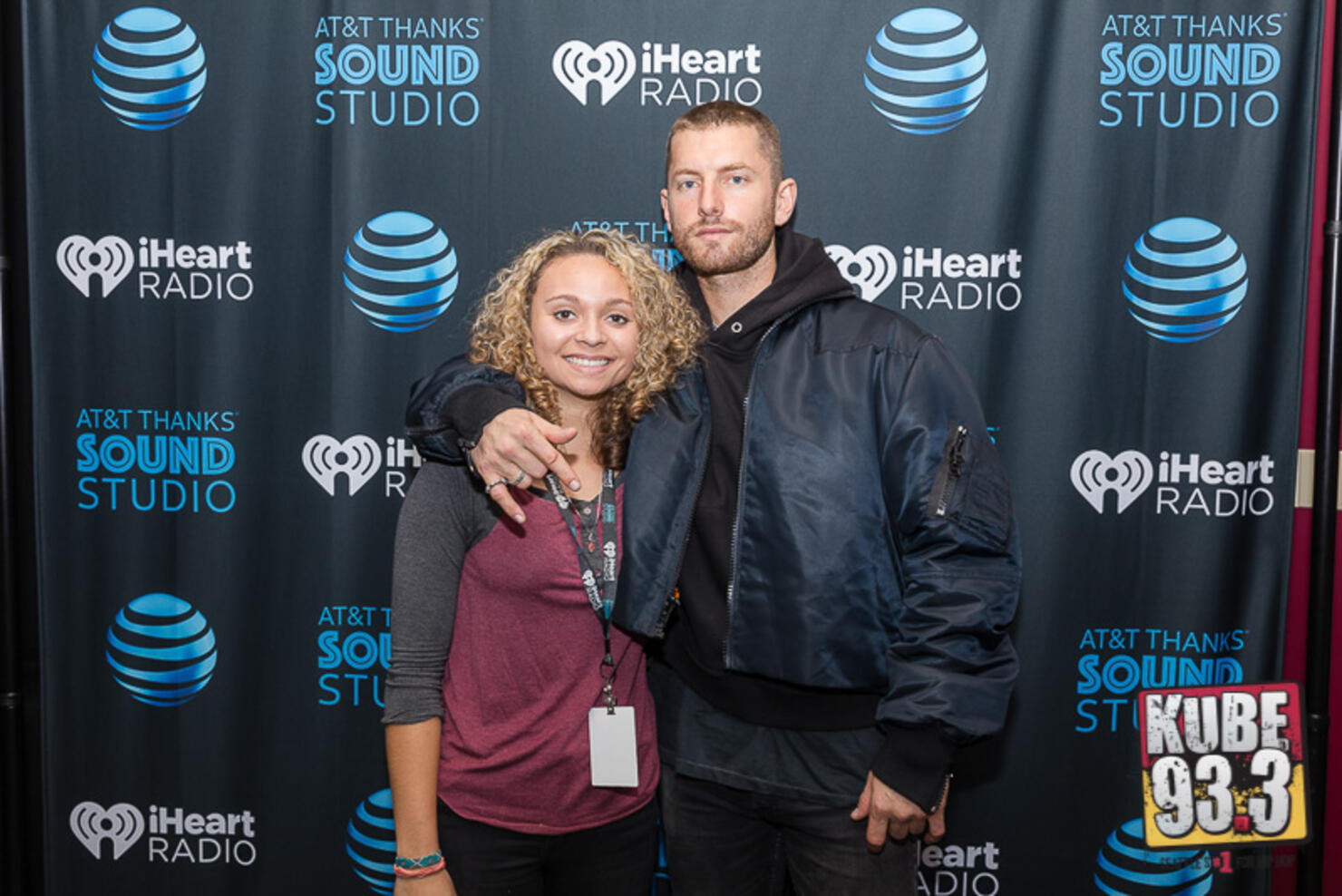 Marc E. Bassy in the AT&T Thanks Sound Studio at KUBE 93.3