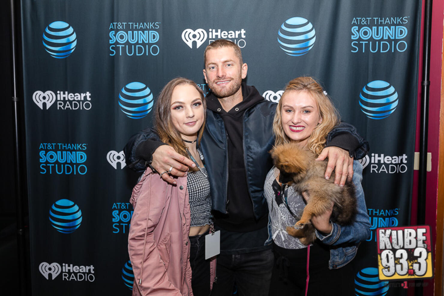 Marc E. Bassy in the AT&T Thanks Sound Studio at KUBE 93.3