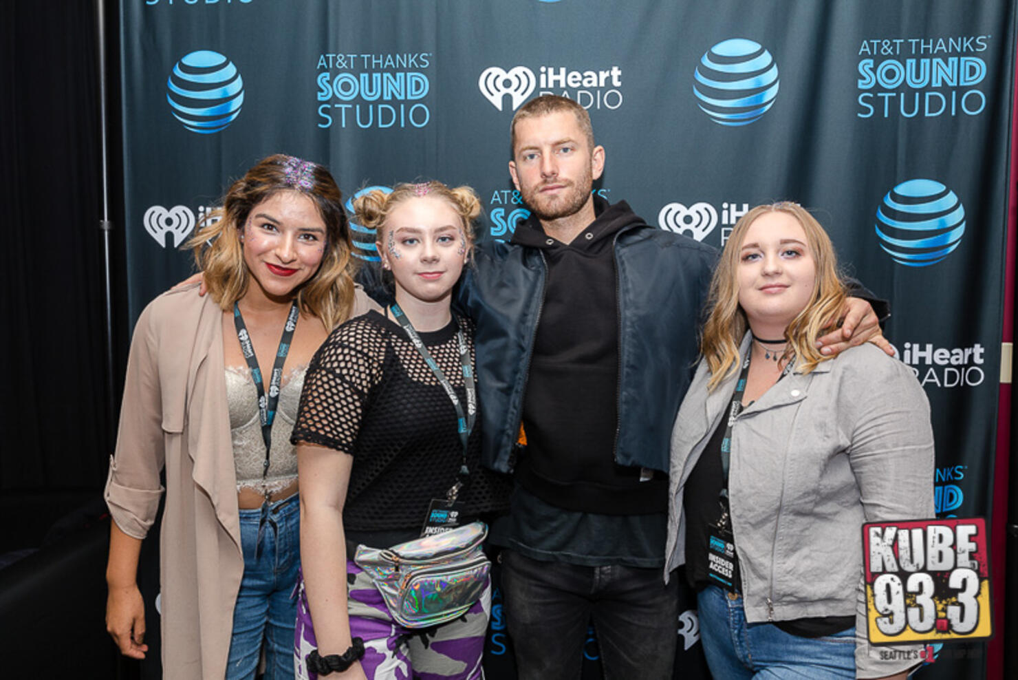 Marc E. Bassy in the AT&T Thanks Sound Studio at KUBE 93.3