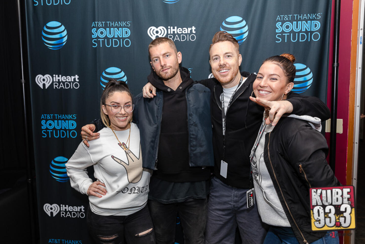 Marc E. Bassy in the AT&T Thanks Sound Studio at KUBE 93.3