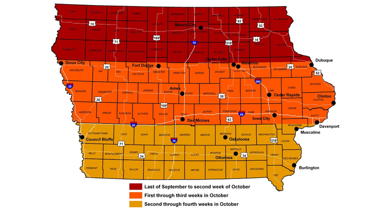 Map by Travel Iowa 