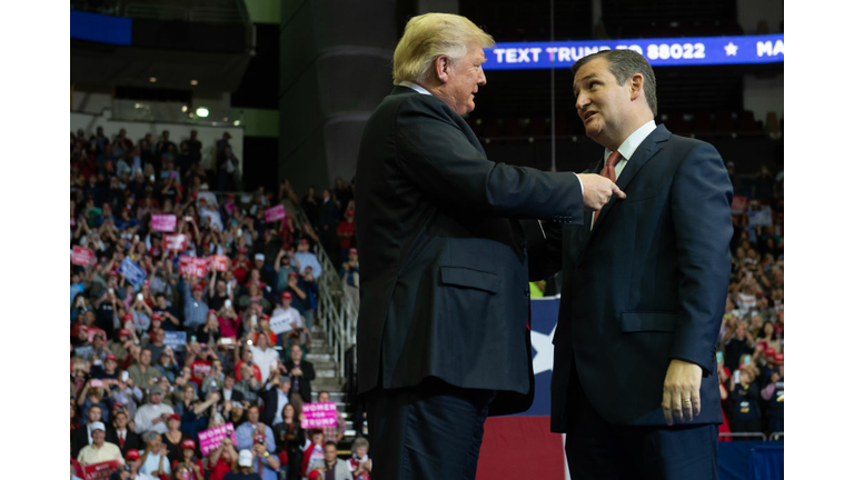 Trump campaigns for Cruz